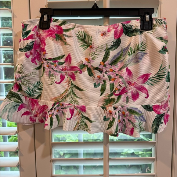 La Blanca Mystic Palms asymmetrical Ruffle Skirted Swimwear Bottom - Picture 6 of 9